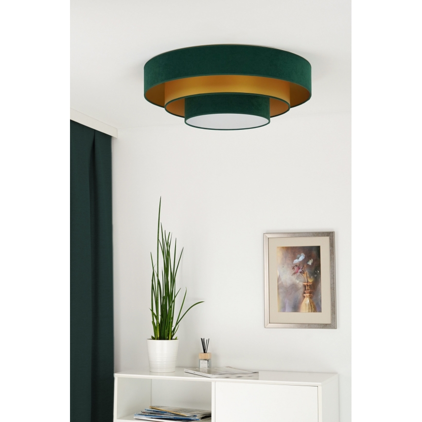 Duolla - Iluminação de teto LED LUNETA LED/26W/230V diâmetro 60 cm 4000K verde/dourado