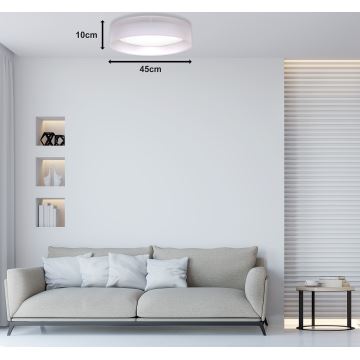 Duolla - Iluminação de teto LED ROLLER LED/24W/230V cinzento claro