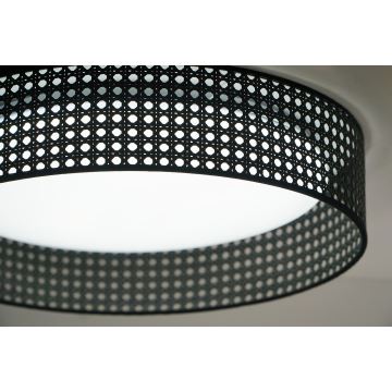 Duolla - Iluminação de teto LED ROLLER RATTAN LED/24W/230V preto