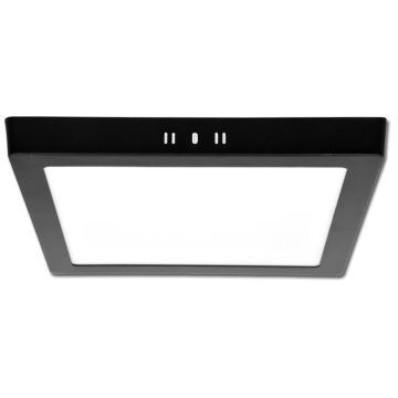 Iluminação de teto para casa de banho LED RAFA LED/12W/230V 3000/4000/6000K 17x17 cm IP44 preto