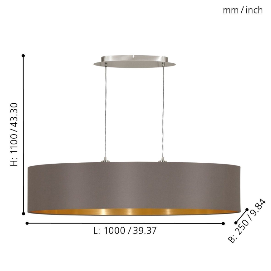 Eglo - Candelabro num fio 2xE27/60W/230V