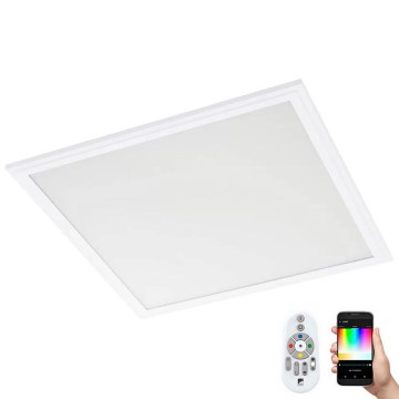 Eglo 32547 - Painel de encastrar 2em1 LED RGBW regulável SALOBRENA-C LED/34W/230V branco 60x60 cm + comando