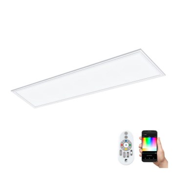 Eglo 32734 - Painel de encastrar 2em1 LED RGBW regulável SALOBRENA-C LED/34W/230V branco + comando