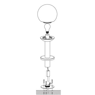 Eglo 33565 - Candeeiro exterior LED com regulação NISIA-C 1xE27/9W/230V 525 mm IP44