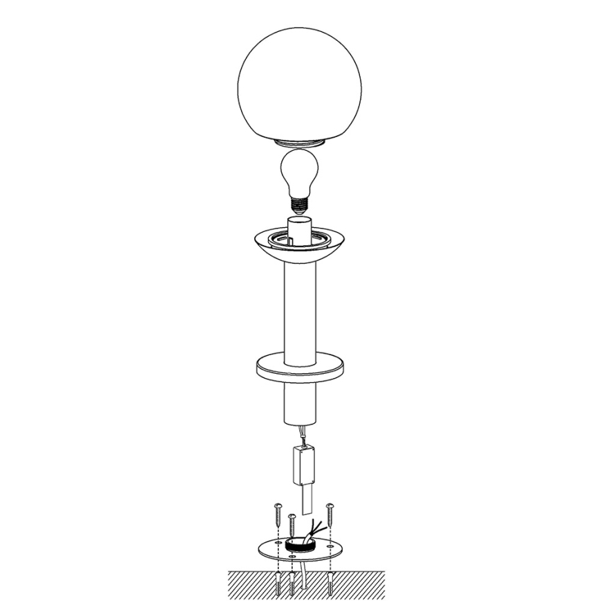 Eglo 33565 - Candeeiro exterior LED com regulação NISIA-C 1xE27/9W/230V 525 mm IP44