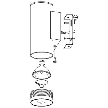 Eglo 33582 - Iluminação exterior LED RGBW regulável  RIGA 2xGU10/5W/230V IP44