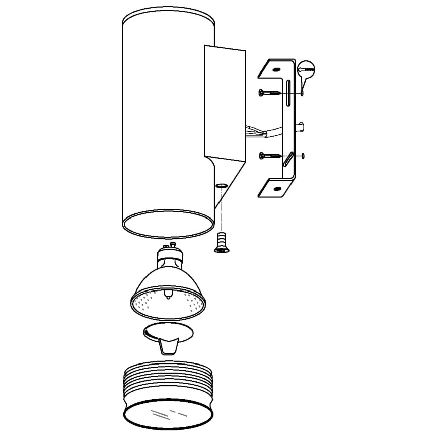 Eglo 33582 - Iluminação exterior LED RGBW regulável  RIGA 2xGU10/5W/230V IP44