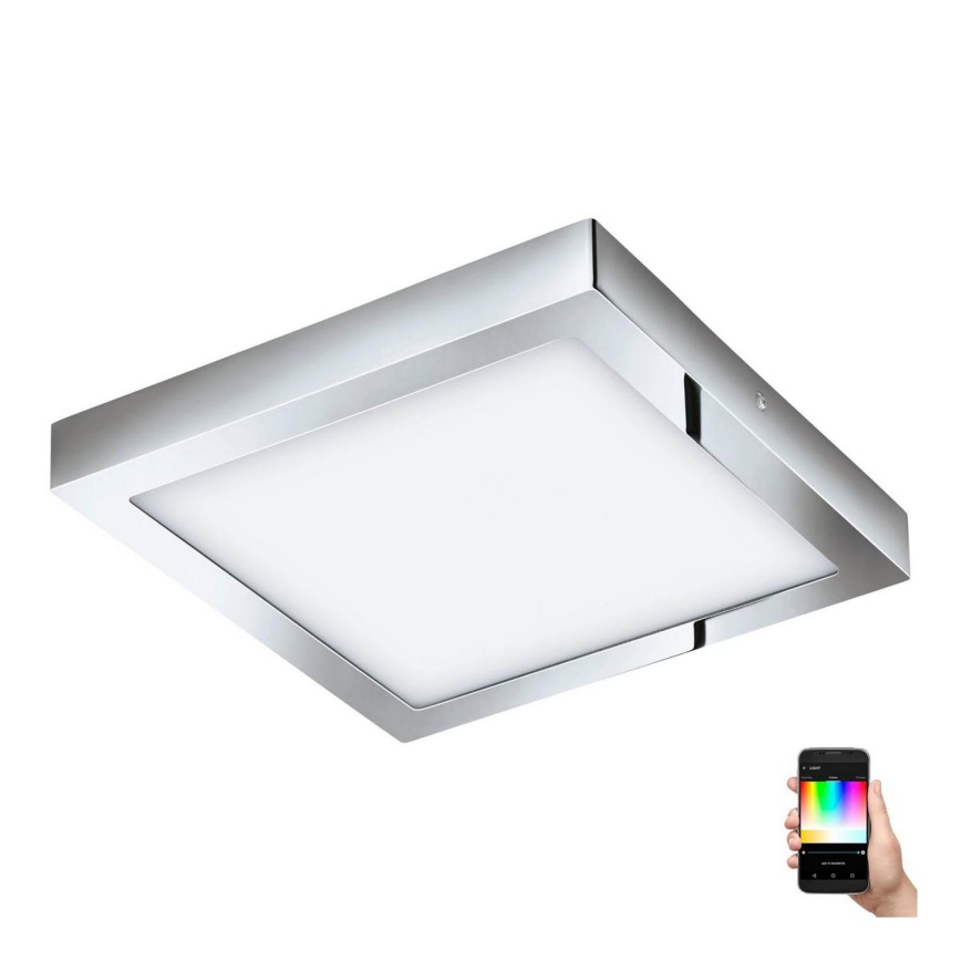 Eglo 33668- Iluminação LED RGBW para casa de banho com regulação FUEVA-C 21W/230V 30x30cm IP44