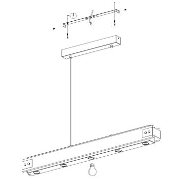 Eglo - Candelabro num fio 5xE27/60W/230V