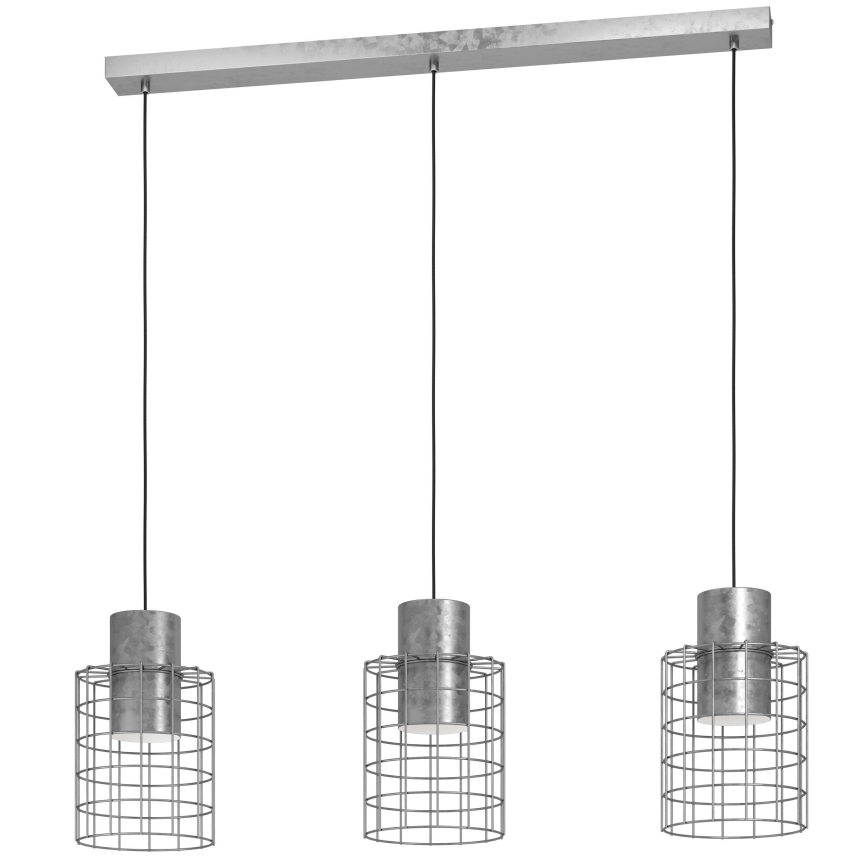 Eglo - Candelabro suspenso 3xE27/40W/230V prateado