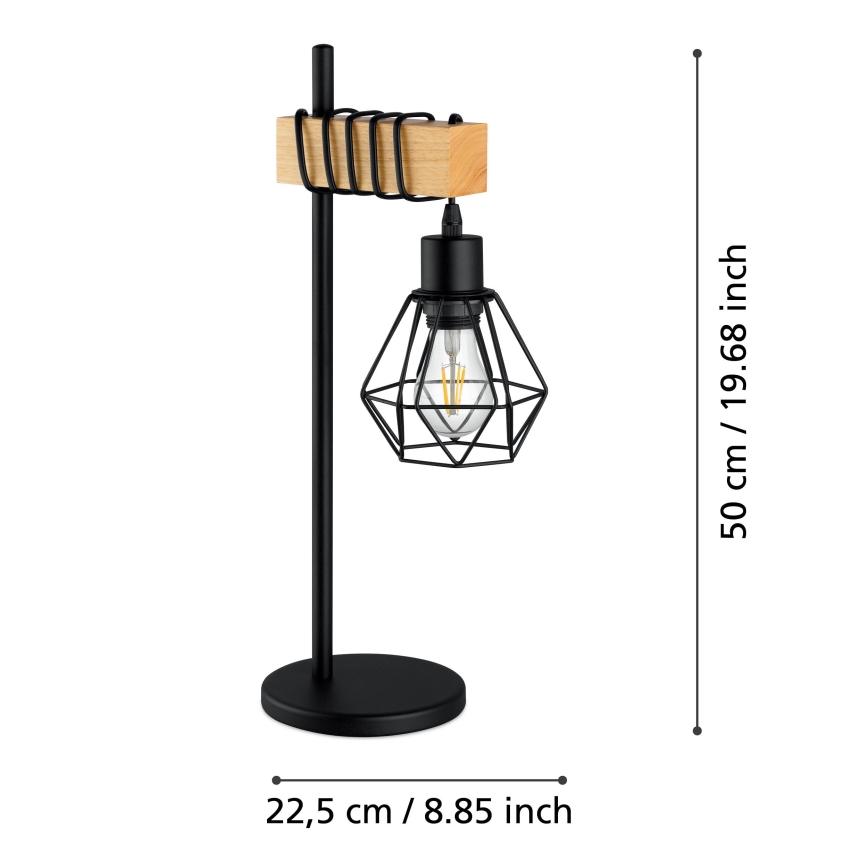 Eglo - Candeeiro de mesa 1xE27/60W/230V - FSC certificado