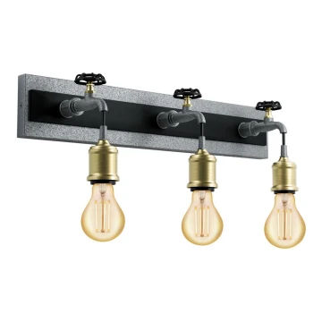 Eglo 49103 - Luz de parede GOLDCLIFF 3xE27/60W/230V