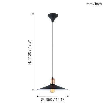 Eglo - Candelabro 1xE27/60W/230V