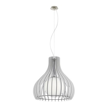 Eglo 61715 - Candeeiro suspenso TINDORI 1xE27/60W/230V diâmetro 50 cm branco