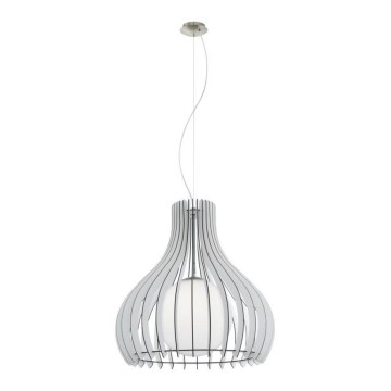 Eglo 61716 - Candeeiro suspenso TINDORI 1xE27/60W/230V diâmetro 60 cm branco