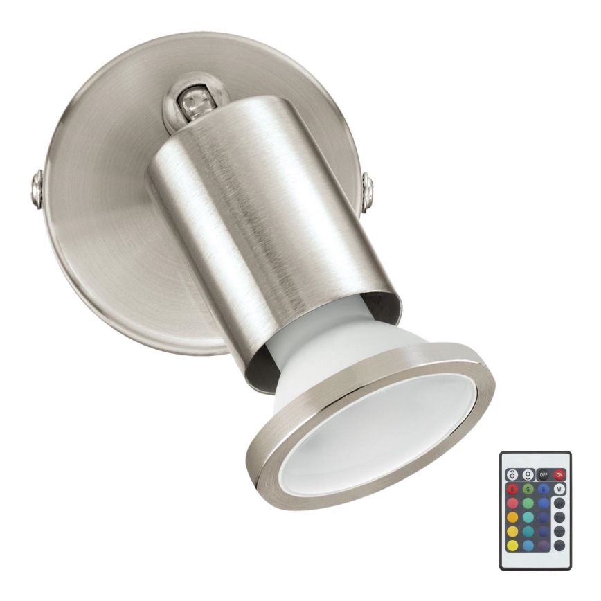 Eglo 75382 - Foco de parede LED RGBW com regulação BUZZ 1xGU10/4W/230V+ controlo remoto