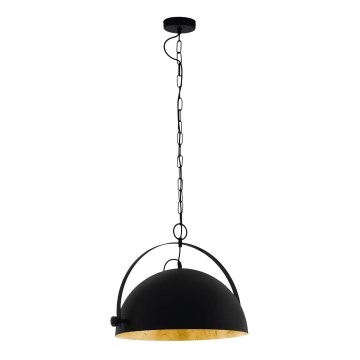 Eglo 78441 - Candeeiro suspenso COVALEDA 1xE27/60W/230V preto