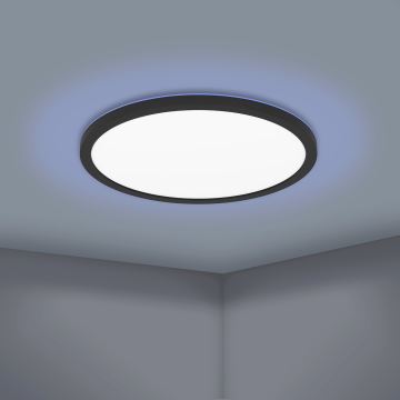 Eglo - Iluminação de teto LED RGBW com regulação LED/16,5W/230V preta ZigBee