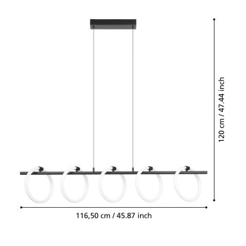 Eglo - Candelabro suspenso LED 5xLED/7W/230V