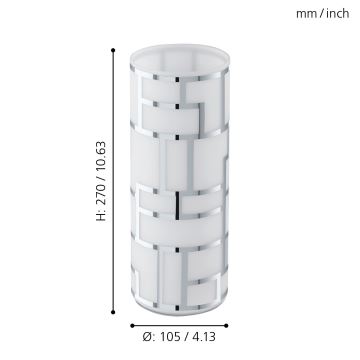 Eglo - Lâmpada de mesa E27/60W/230V