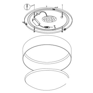 Eglo - Iluminação de teto LED LED/24W/230V