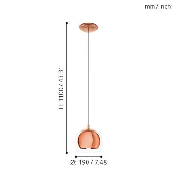 Eglo - Candelabro 1xE27/60W/230V