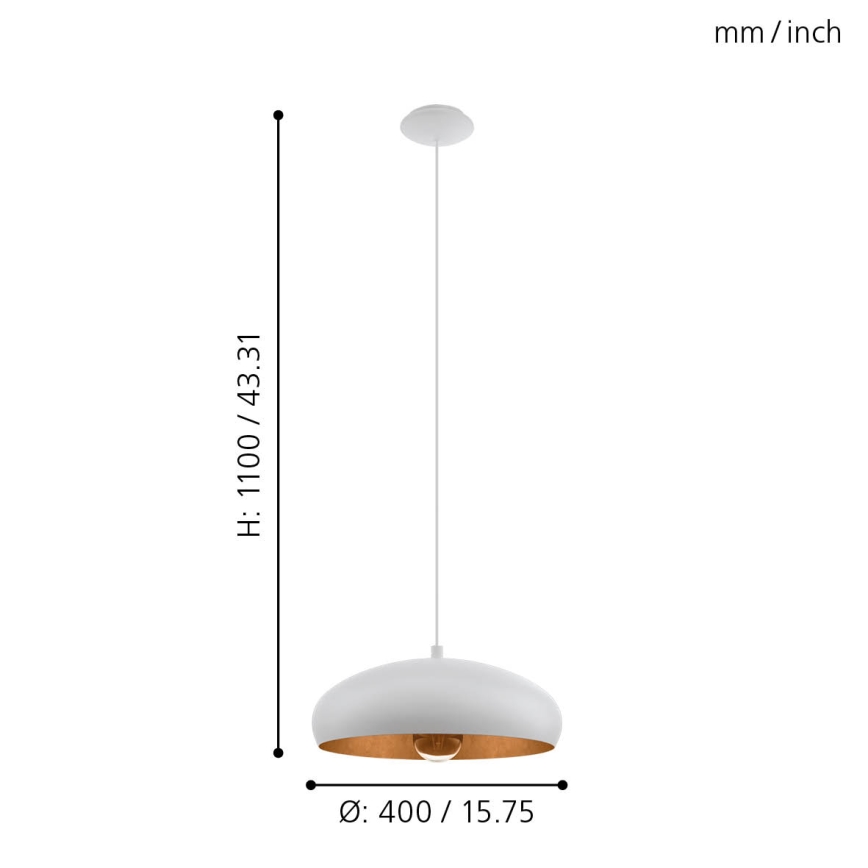 Eglo - Candelabro 1xE27/60W/230V