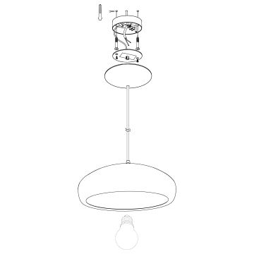 Eglo - Candelabro 1xE27/60W/230V