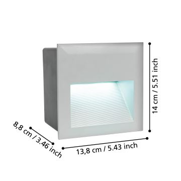 Eglo - Iluminação de orientação exterior LED 1xLED/3,7W/230V IP65