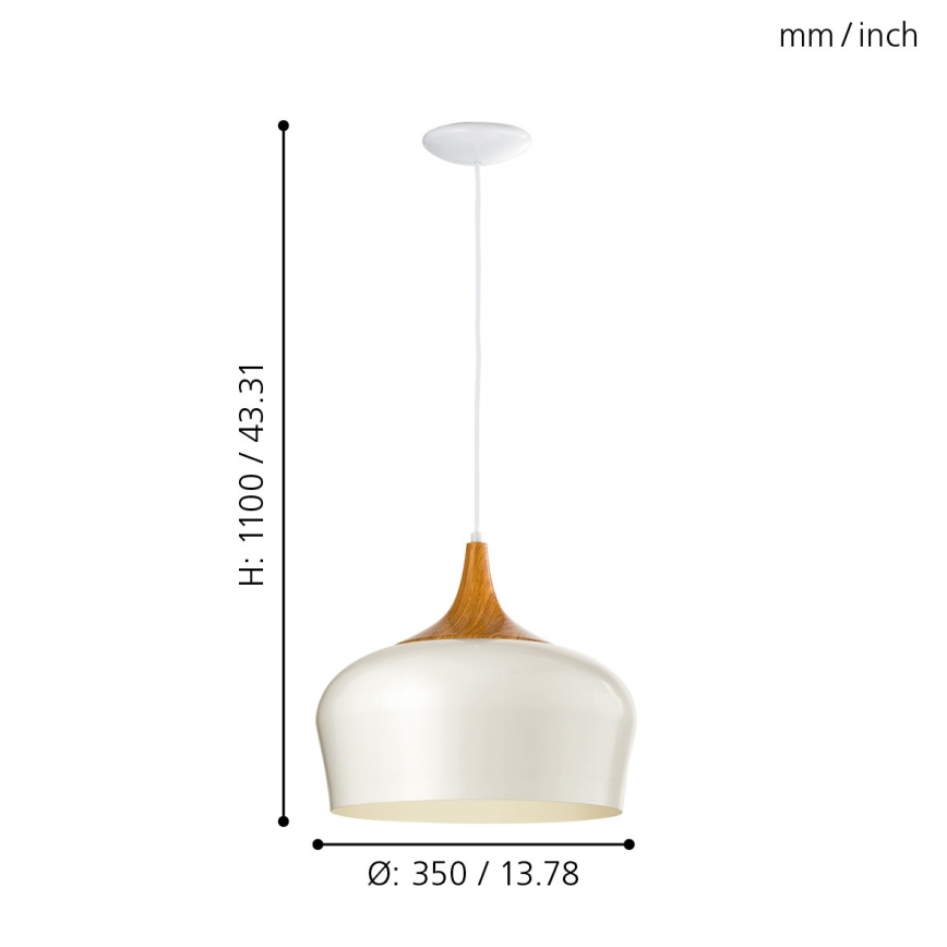 Eglo - Candelabro 1xE27/60W/230V