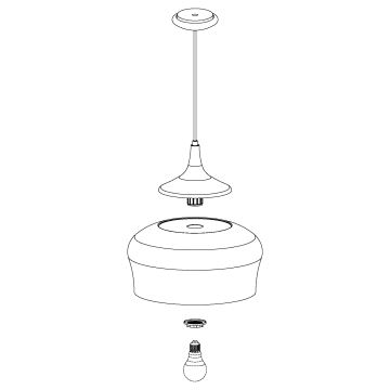 Eglo - Candelabro 1xE27/60W/230V