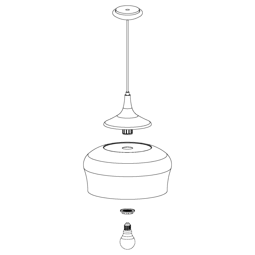 Eglo - Candelabro 1xE27/60W/230V