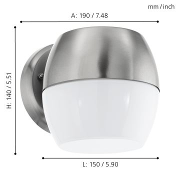 Eglo - Luz de parede LED de exterior LED/11W IP44