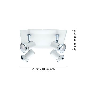 Eglo - Foco LED para casa de banho 1 4xGU10-LED/3,3W/230V IP44