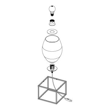 Eglo - Lâmpada de mesa 1xE27/40W/230V