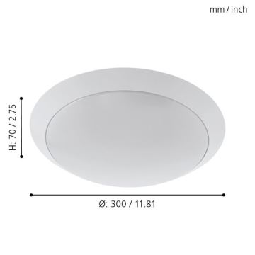 Eglo - Luz de teto de casa de banho LED LED/11W/230V branco IP44