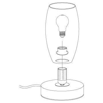 Eglo - Lâmpada de mesa 1xE27/40W/230V