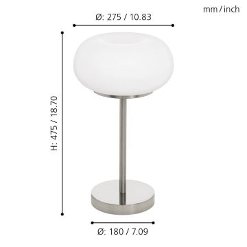 Eglo - Candeeiro de mesa LED RGB com regulação OPTICA-C LED/16W/230V