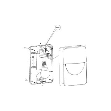 Eglo - Luz de parede de exterior 1xE27/28W/230V IP44