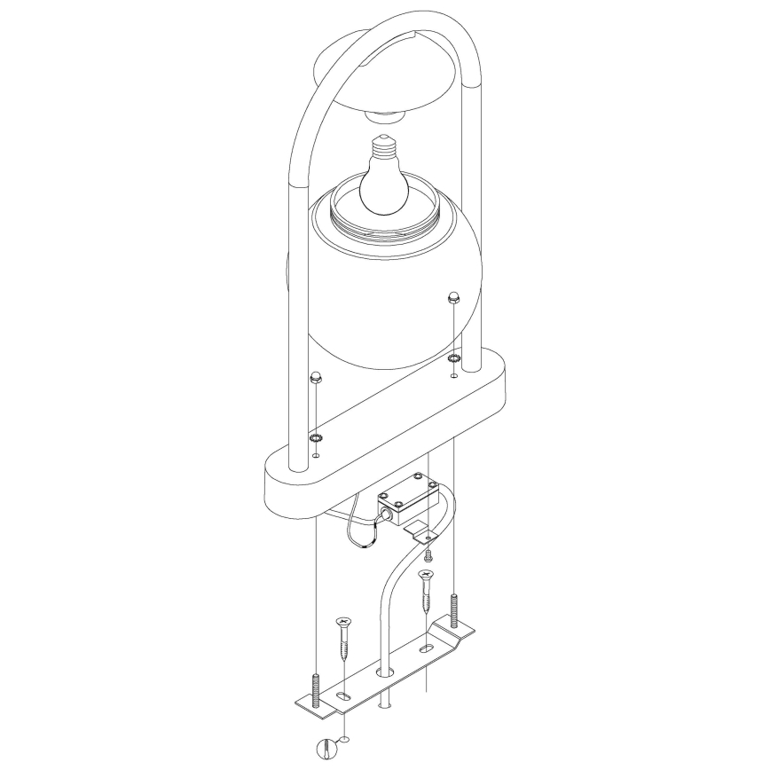 Eglo - Candeeiro de exterior 1xE27/28W/230V IP44