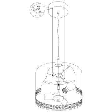 Eglo - Candelabro num fio 3xE27/40W/230V