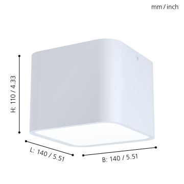 Eglo - Luz de teto 1xE27/28W/230V