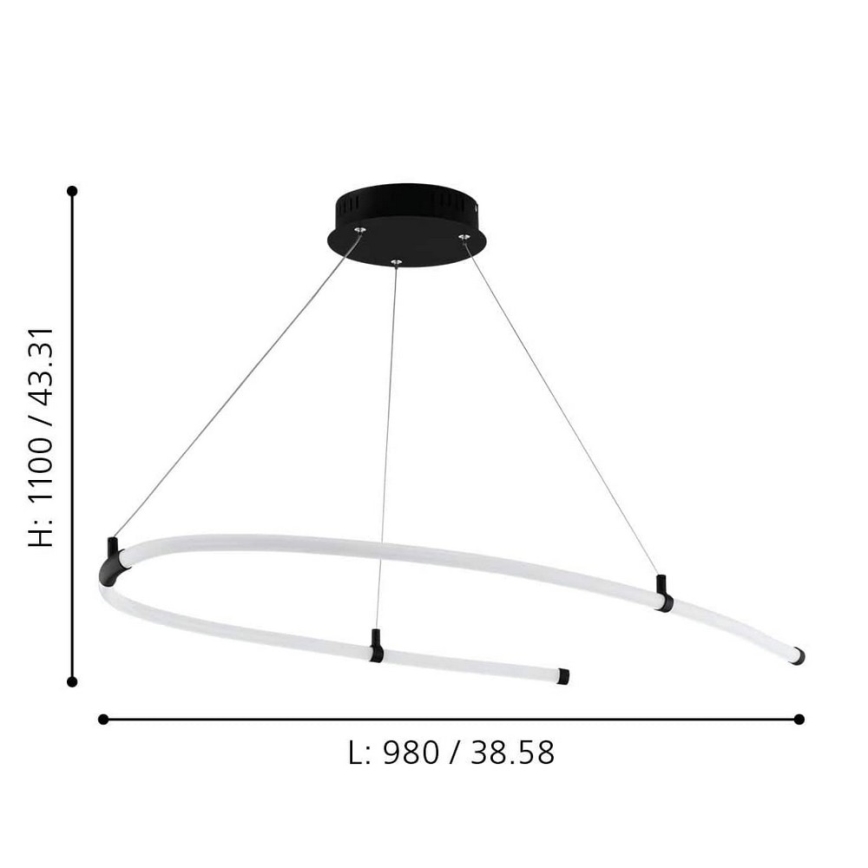 Eglo - Candelabro num fio LED/27W/230V