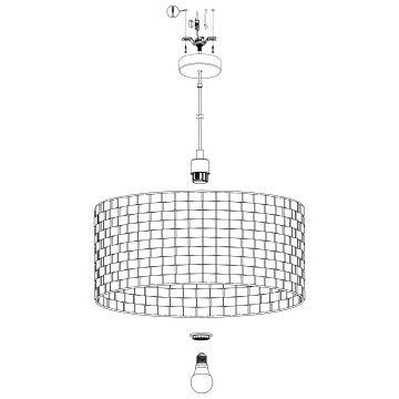 Eglo - Candelabro suspenso 1xE27/40W/230V d. 55 cm