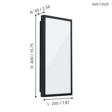 Eglo - Iluminação de parede exterior LED LED/16W/230V IP44