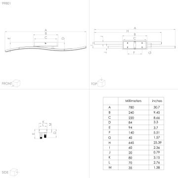 Eglo - Iluminação de teto LED LED/21,5W/230V