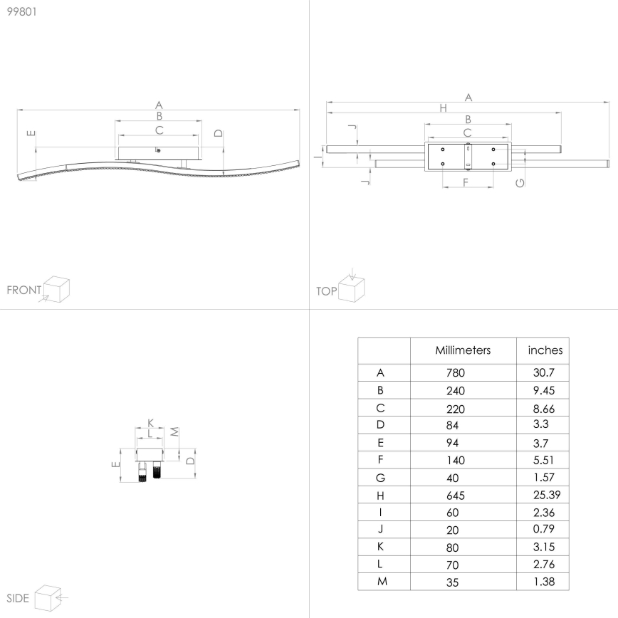 Eglo - Iluminação de teto LED LED/21,5W/230V