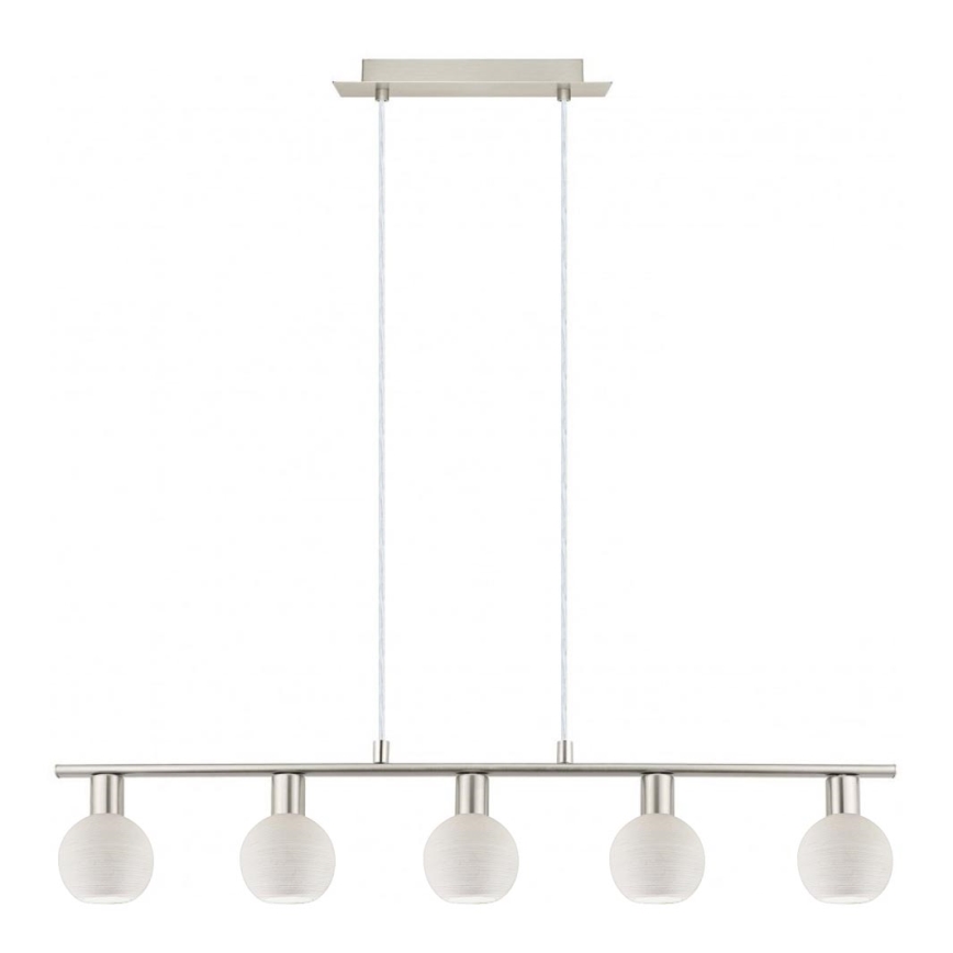 Eglo - Candeeiro suspenso LED MY CHOICE 5xE14/4W/230V cromado/branco