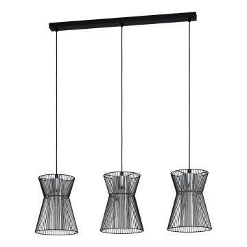 Eglo - Candelabro suspenso 3xE27/40W/230V preto