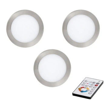 Eglo - CONJUNTO 3x Iluminação embutida de teto LED com regulação TINUS LED/6W/230V + CR